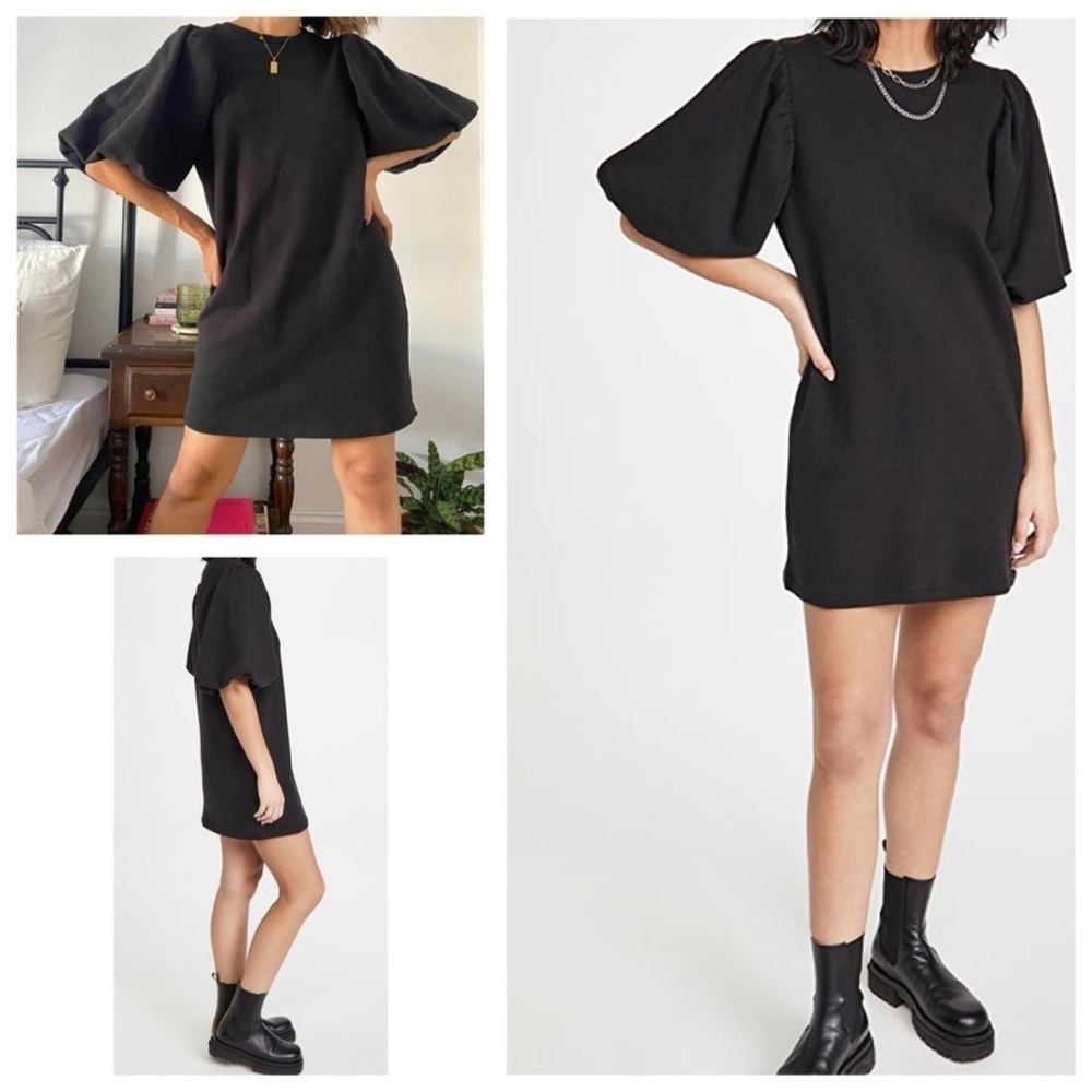 Rebecca Minkoff Mina Elbow Puff Sleeve French Terry Dress Size XSmall